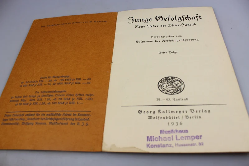 „Junge Gefalgschaft“ 1936 HJ-Heftpaar
