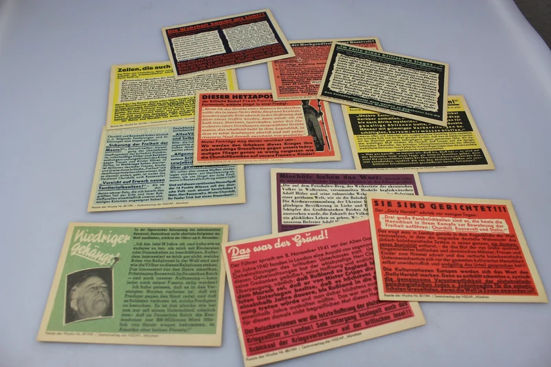 11 antizionistische Propagandaflugblätter der NSDAP
