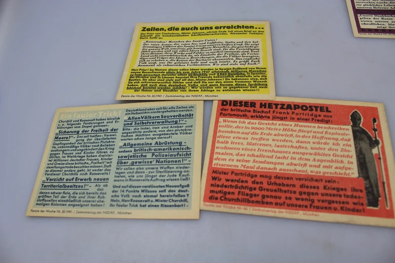 11 antizionistische Propagandaflugblätter der NSDAP