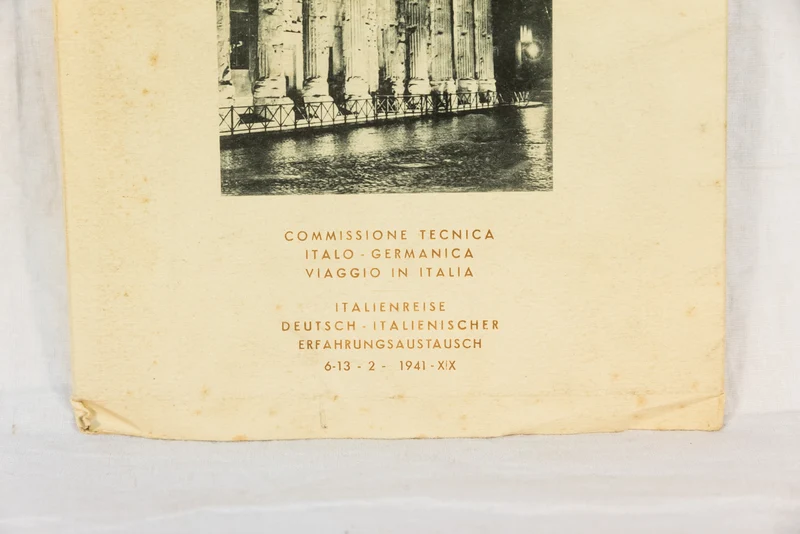 Konvolut Italienisch/Deutsche technische Kommissionsreise nach Italien 6. Februar 1941