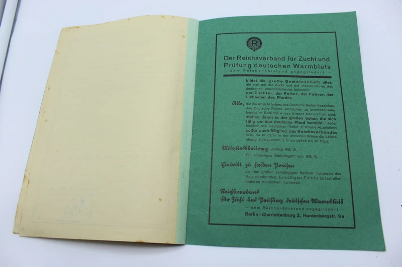 Urkunde „Das Deutsche Reiter-Abzeichen“.
