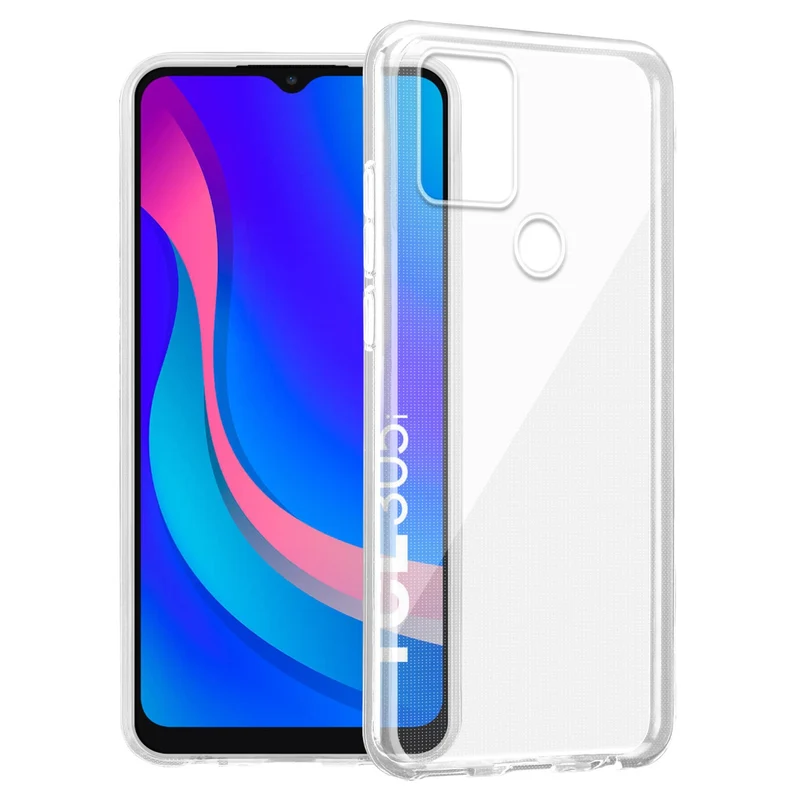 Cadorabo Hülle kompatibel mit TCL 305i Schutzhülle aus flexiblem TPU Silikon