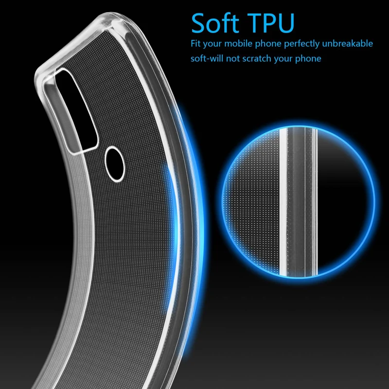Cadorabo Hülle kompatibel mit TCL 305i Schutzhülle aus flexiblem TPU Silikon