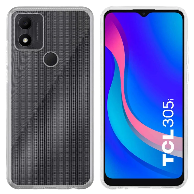 Cadorabo Hülle kompatibel mit TCL 305i Schutzhülle aus flexiblem TPU Silikon