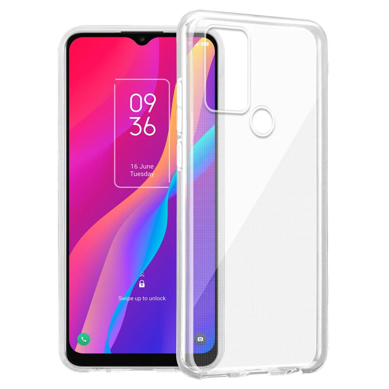 Cadorabo Hülle kompatibel mit TCL 30E / 30SE / 305 Schutzhülle aus flexiblem TPU Silikon