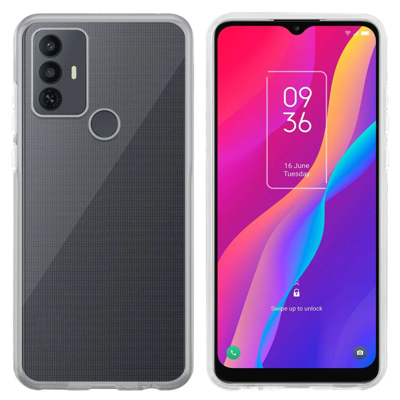 Cadorabo Hülle kompatibel mit TCL 30E / 30SE / 305 Schutzhülle aus flexiblem TPU Silikon