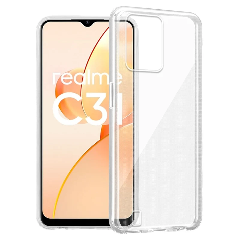 Cadorabo Hülle kompatibel mit Realme C31 Schutzhülle aus flexiblem TPU Silikon