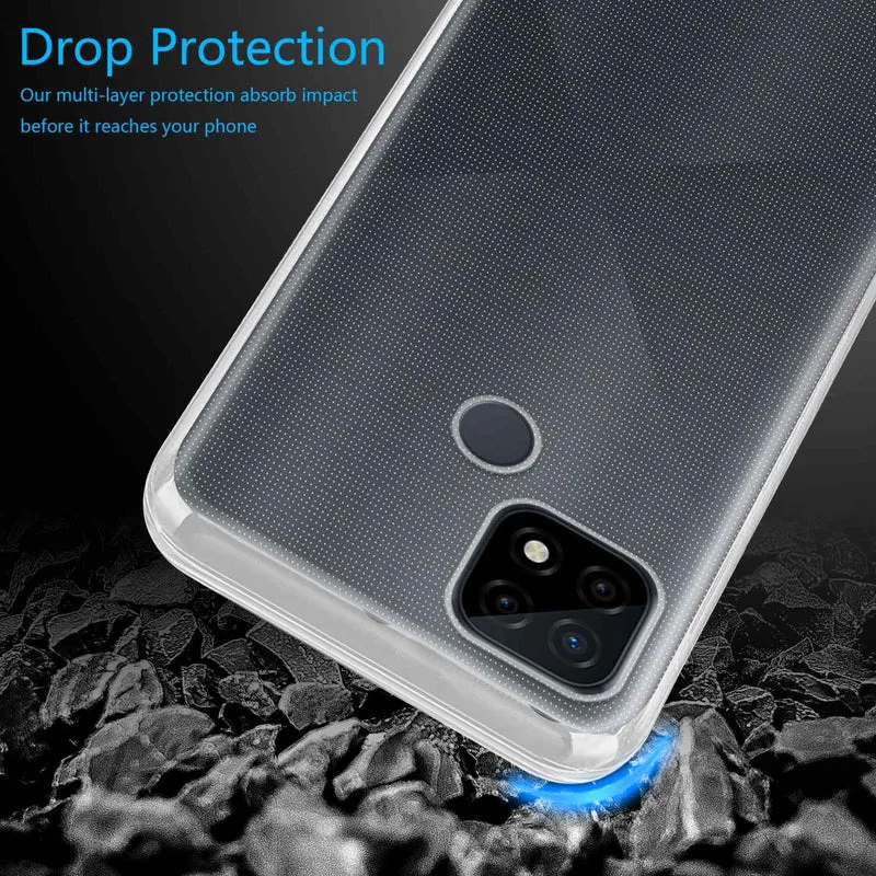 Cadorabo Hülle kompatibel mit Realme C21 Schutzhülle aus flexiblem TPU Silikon