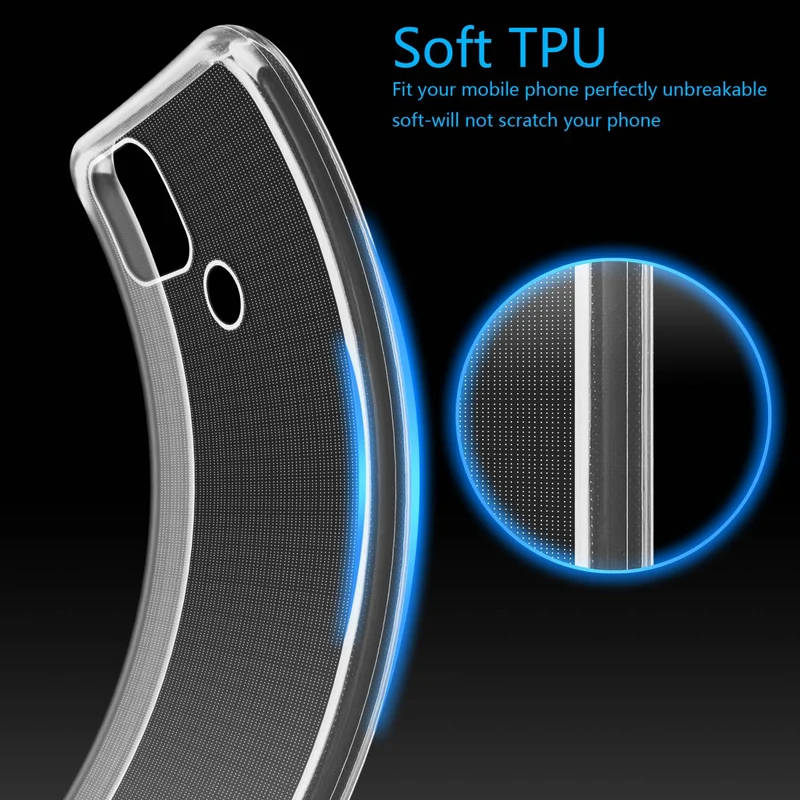Cadorabo Hülle kompatibel mit Realme C21 Schutzhülle aus flexiblem TPU Silikon