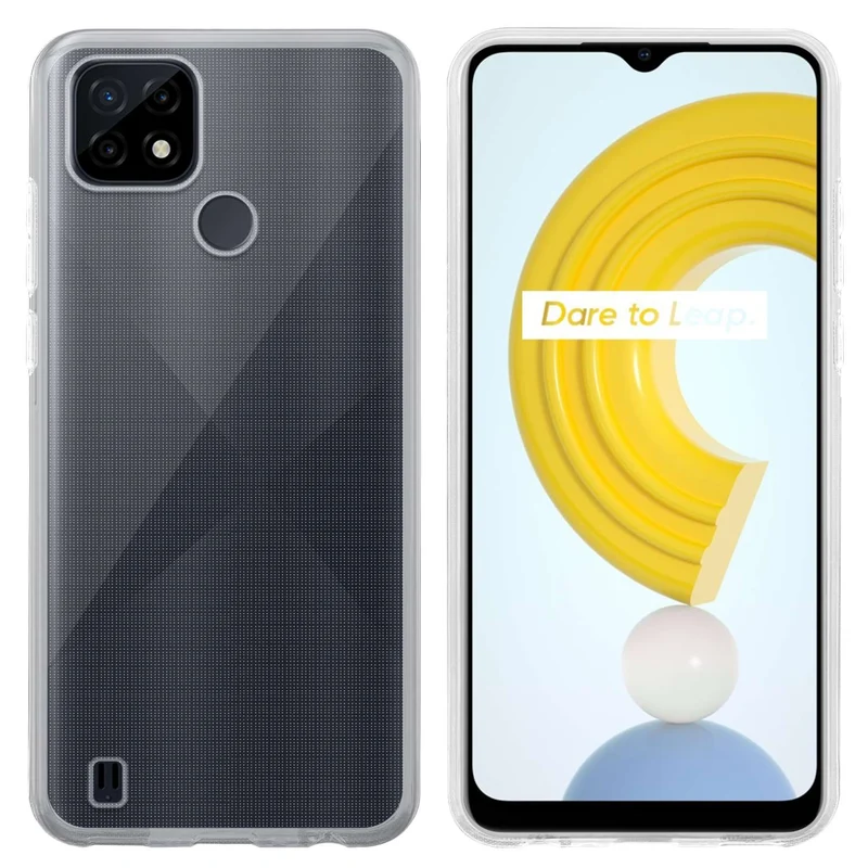 Cadorabo Hülle kompatibel mit Realme C21 Schutzhülle aus flexiblem TPU Silikon