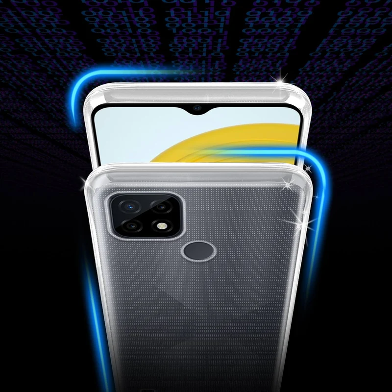 Cadorabo Hülle kompatibel mit Realme C21 Schutzhülle aus flexiblem TPU Silikon