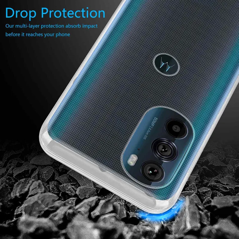 Cadorabo Hülle kompatibel mit Motorola EDGE 30 PRO / EDGE+ Schutzhülle aus flexiblem TPU Silikon