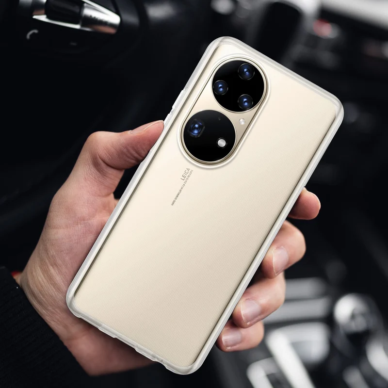 Cadorabo Hülle kompatibel mit Huawei P50 PRO Schutzhülle aus flexiblem TPU Silikon