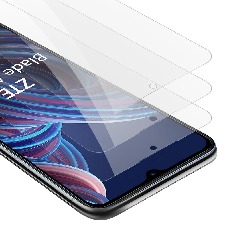 Cadorabo 3x Panzer Folie kompatibel mit ZTE Blade A72 5G - Schutzfolie 3er Pack Gehärtetes (Tempered) Display-Schutzglas in 9H Härte mit 3D Touch Kompatibilität