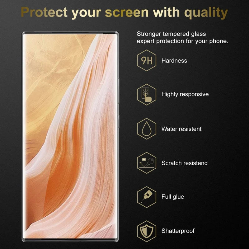 Cadorabo Panzer Folie kompatibel mit ZTE Axon 40 ULTRA - Schutzfolie Gehärtetes (Tempered) Display-Schutzglas in 9H Härte mit 3D Touch Kompatibilität