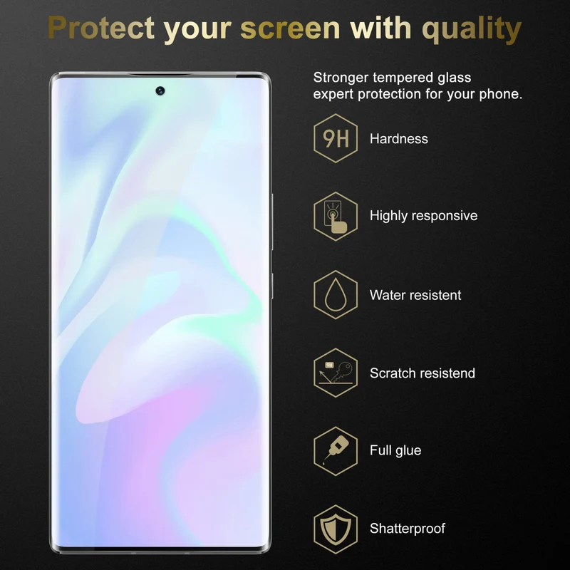 Cadorabo Panzer Folie kompatibel mit ZTE Axon 30 ULTRA - Schutzfolie Gehärtetes (Tempered) Display-Schutzglas in 9H Härte mit 3D Touch Kompatibilität