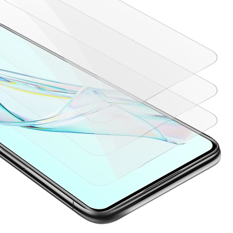 Cadorabo 3x Panzer Folie kompatibel mit ZTE Axon 30 - Schutzfolie 3er Pack Gehärtetes (Tempered) Display-Schutzglas in 9H Härte mit 3D Touch Kompatibilität