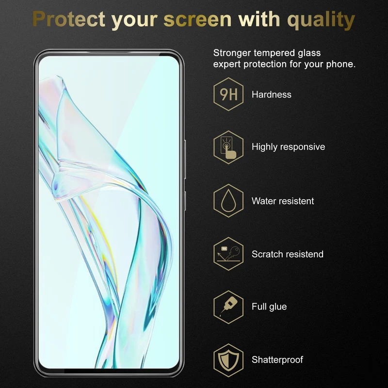 Cadorabo 3x Panzer Folie kompatibel mit ZTE Axon 30 - Schutzfolie 3er Pack Gehärtetes (Tempered) Display-Schutzglas in 9H Härte mit 3D Touch Kompatibilität