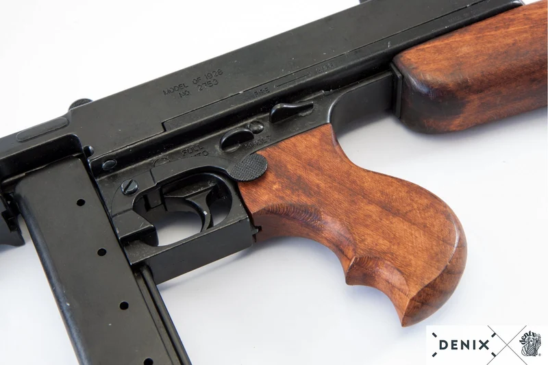 DENIX - M1 Thompson Maschinengewehr mit Stangenmagazin, Tommy Gun