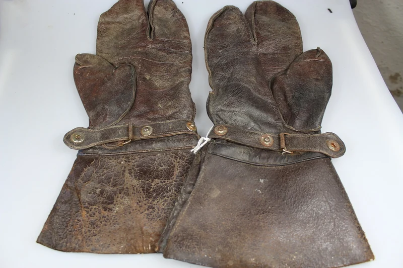WW2 Drei-Finger-Lederhandschuhe