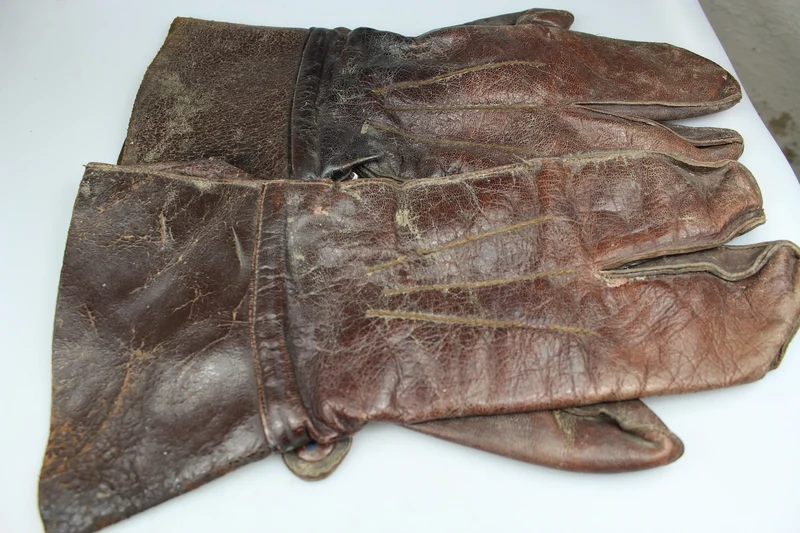 WW2 Drei-Finger-Lederhandschuhe
