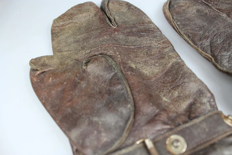 WW2 Drei-Finger-Lederhandschuhe