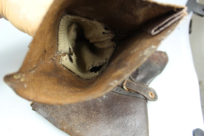 WW2 Drei-Finger-Lederhandschuhe