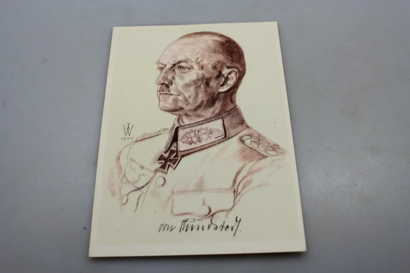 Postkarte Willrich - Serie "Manner der Westfront" - von Runstedt