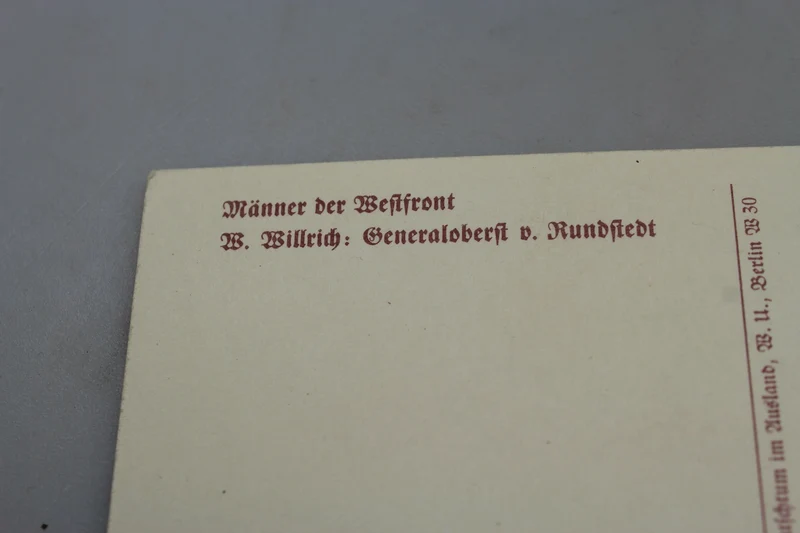 Postkarte Willrich - Serie "Manner der Westfront" - von Runstedt