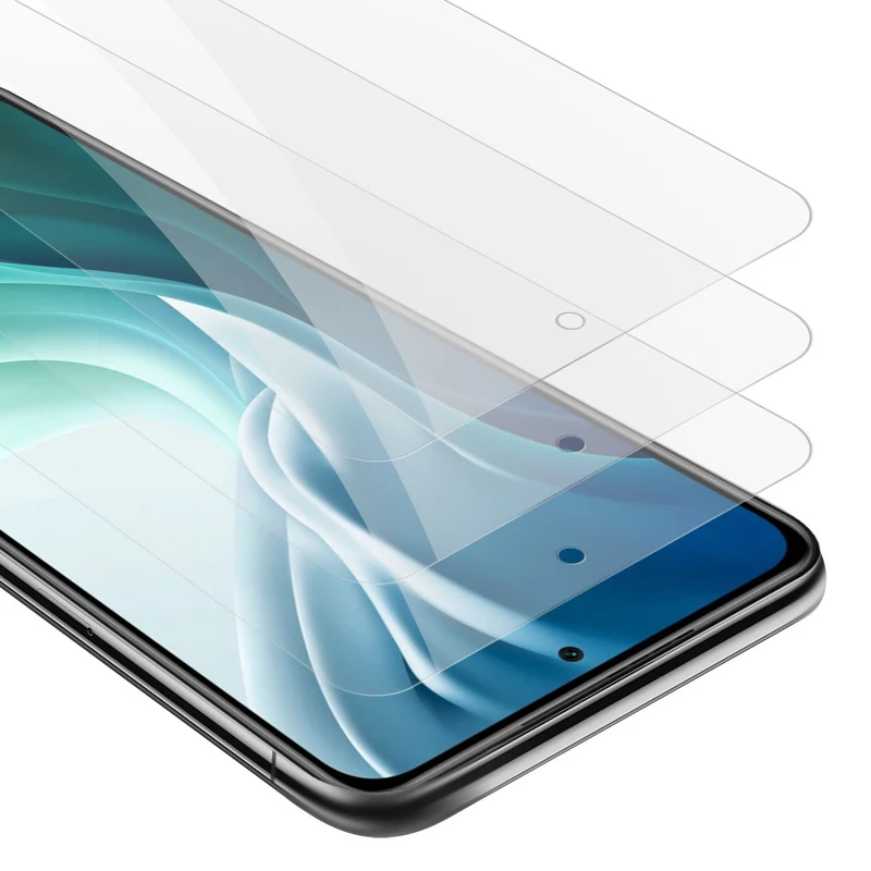 Cadorabo 3x Panzer Folie kompatibel mit Xiaomi Mi 11i / POCO F3 - Schutzfolie 3er Pack Gehärtetes (Tempered) Display-Schutzglas in 9H Härte mit 3D Touch Kompatibilität