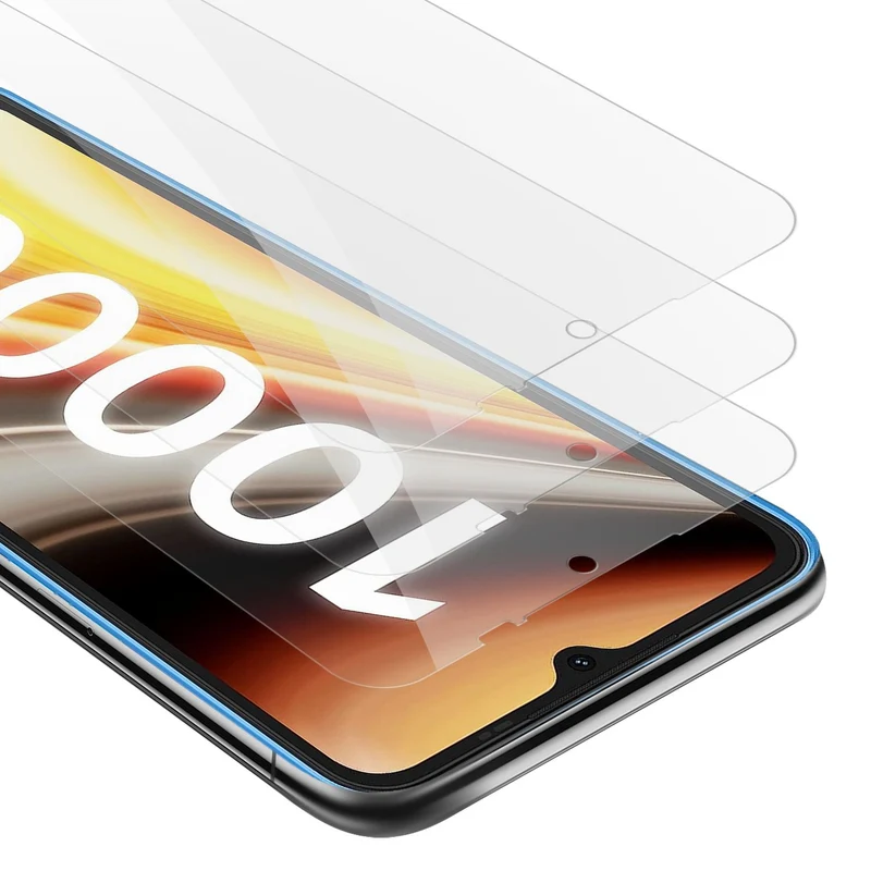Cadorabo 3x Panzer Folie kompatibel mit Umidigi Power 7 MAX - Schutzfolie 3er Pack Gehärtetes (Tempered) Display-Schutzglas in 9H Härte mit 3D Touch Kompatibilität