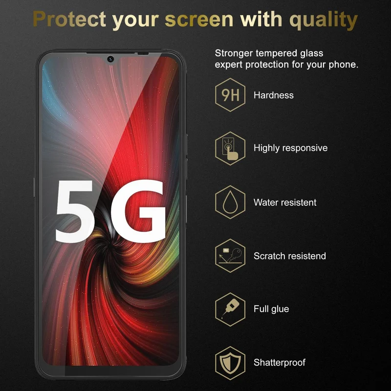 Cadorabo Panzer Folie kompatibel mit Umidigi F3 (4G / 5G) / F3S / F3 SE - Schutzfolie Gehärtetes (Tempered) Display-Schutzglas in 9H Härte mit 3D Touch Kompatibilität
