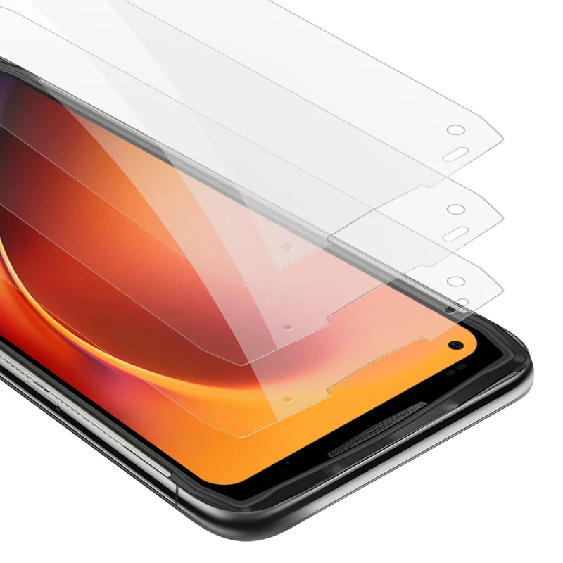 Cadorabo 3x Panzer Folie kompatibel mit Ulefone Power Armor 13 - Schutzfolie 3er Pack Gehärtetes (Tempered) Display-Schutzglas in 9H Härte mit 3D Touch Kompatibilität