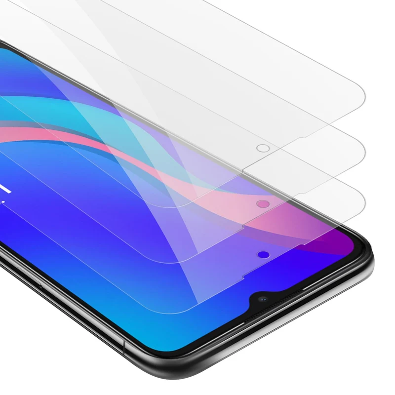 Cadorabo 3x Panzer Folie kompatibel mit TCL 305i - Schutzfolie 3er Pack Gehärtetes (Tempered) Display-Schutzglas in 9H Härte mit 3D Touch Kompatibilität