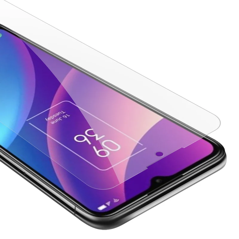 Cadorabo Panzer Folie kompatibel mit TCL 30E / 30SE / 305 - Schutzfolie Gehärtetes (Tempered) Display-Schutzglas in 9H Härte mit 3D Touch Kompatibilität