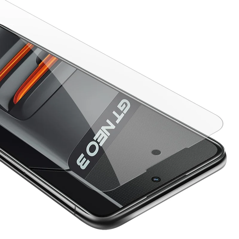 Cadorabo Panzer Folie kompatibel mit Realme GT Neo 3 - Schutzfolie Gehärtetes (Tempered) Display-Schutzglas in 9H Härte mit 3D Touch Kompatibilität