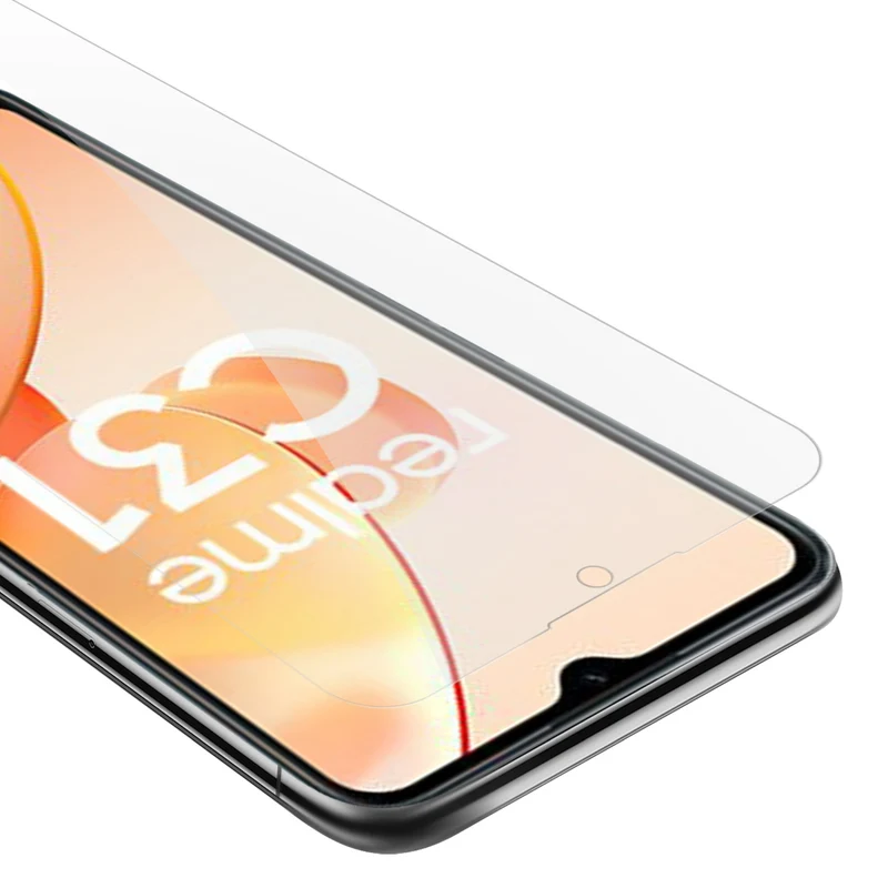 Cadorabo Panzer Folie kompatibel mit Realme C31 - Schutzfolie Gehärtetes (Tempered) Display-Schutzglas in 9H Härte mit 3D Touch Kompatibilität