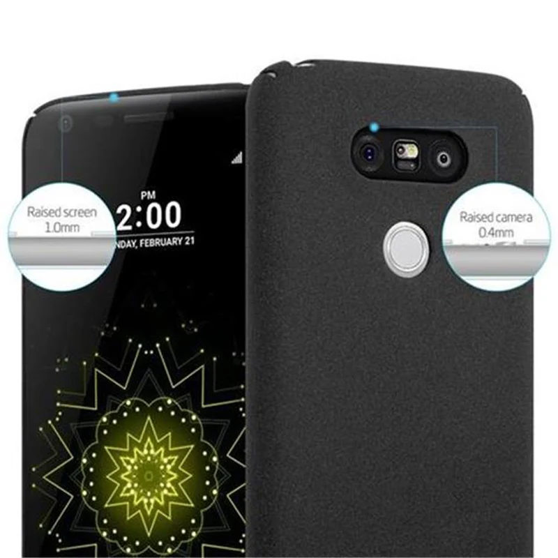 Cadorabo Hülle kompatibel mit LG G5 Hard Case Schutzhülle in Frosted Optik gegen Kratzer und Stöße