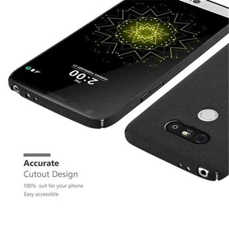 Cadorabo Hülle kompatibel mit LG G5 Hard Case Schutzhülle in Frosted Optik gegen Kratzer und Stöße