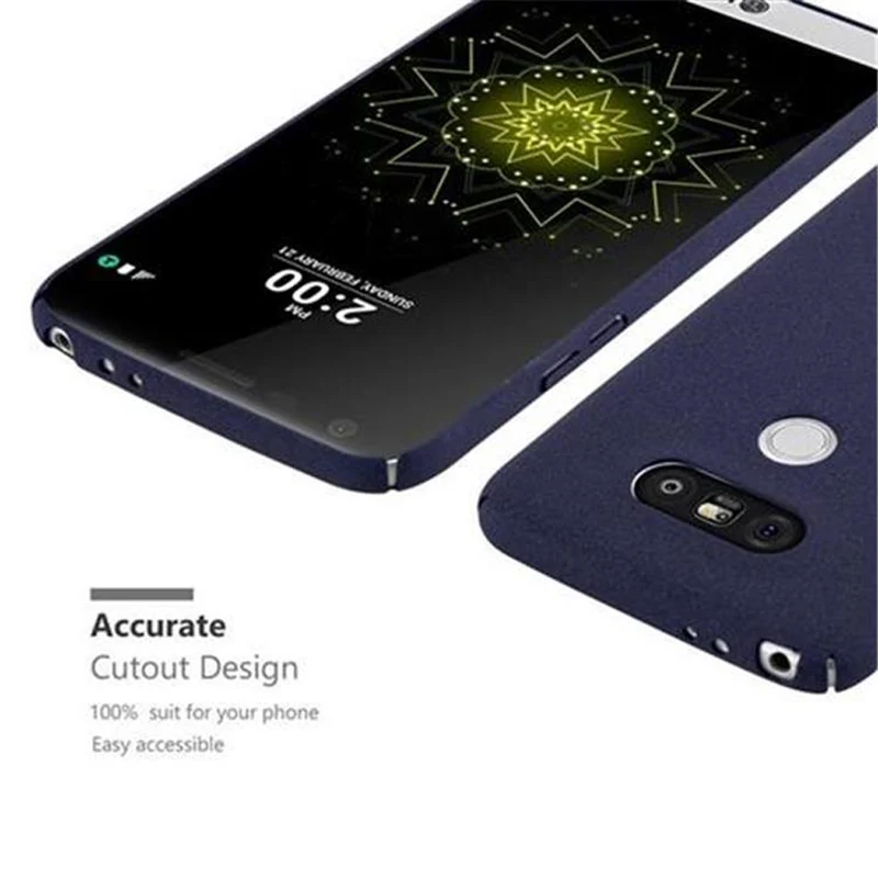 Cadorabo Hülle kompatibel mit LG G5 Hard Case Schutzhülle in Frosted Optik gegen Kratzer und Stöße