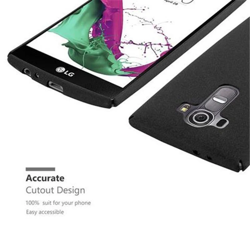 Cadorabo Hülle kompatibel mit LG G4 / G4 PLUS Hard Case Schutzhülle in Frosted Optik gegen Kratzer und Stöße