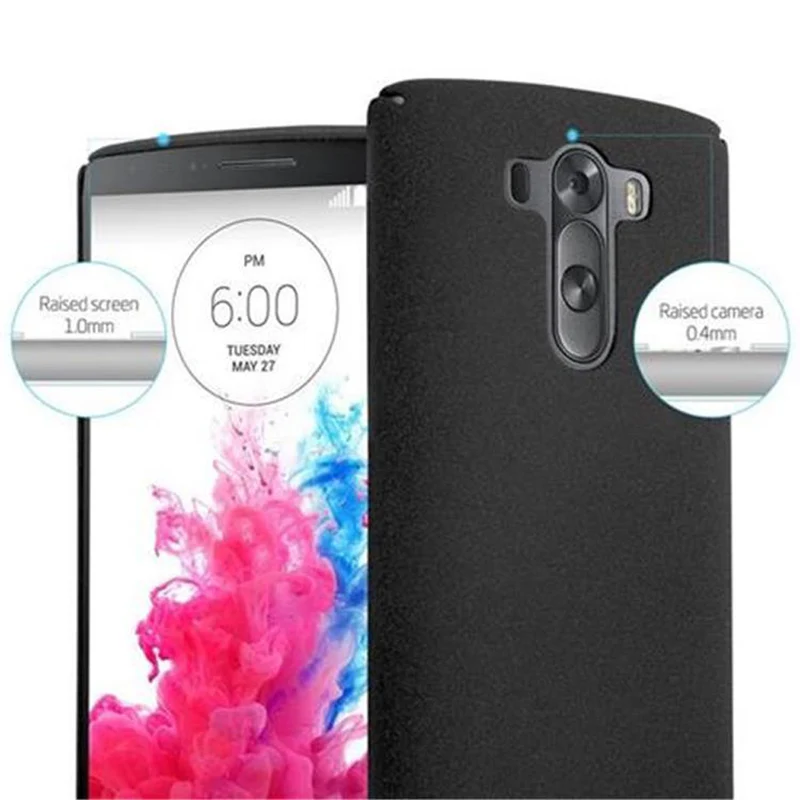 Cadorabo Hülle kompatibel mit LG G3 Hard Case Schutzhülle in Frosted Optik gegen Kratzer und Stöße