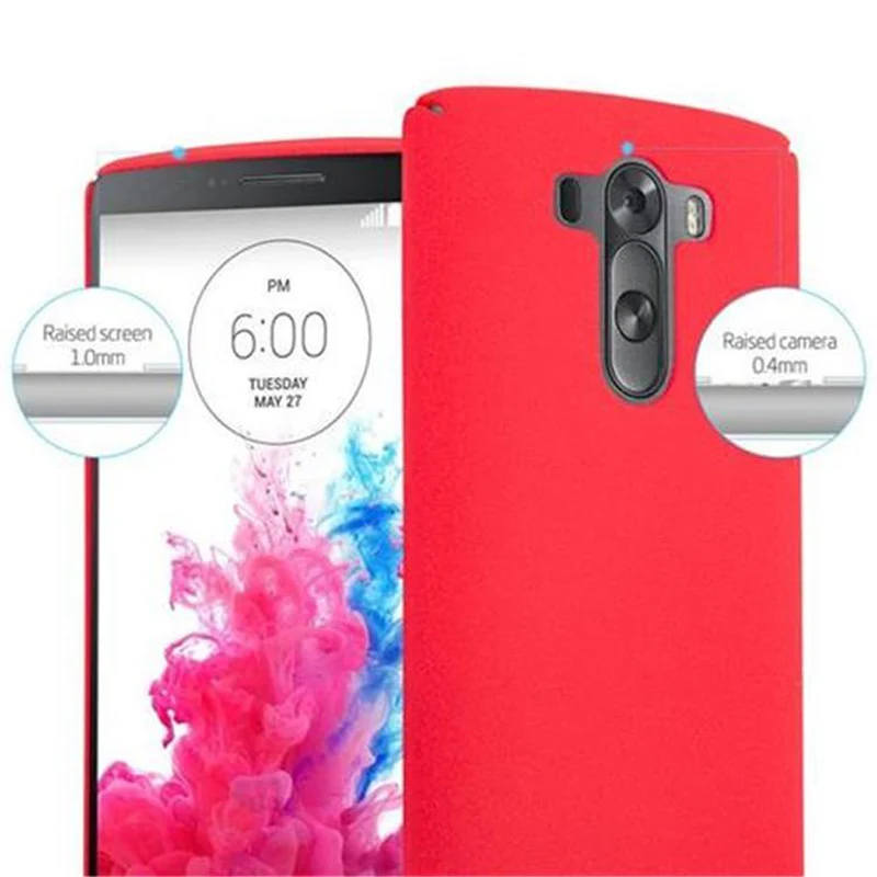 Cadorabo Hülle kompatibel mit LG G3 Hard Case Schutzhülle in Frosted Optik gegen Kratzer und Stöße