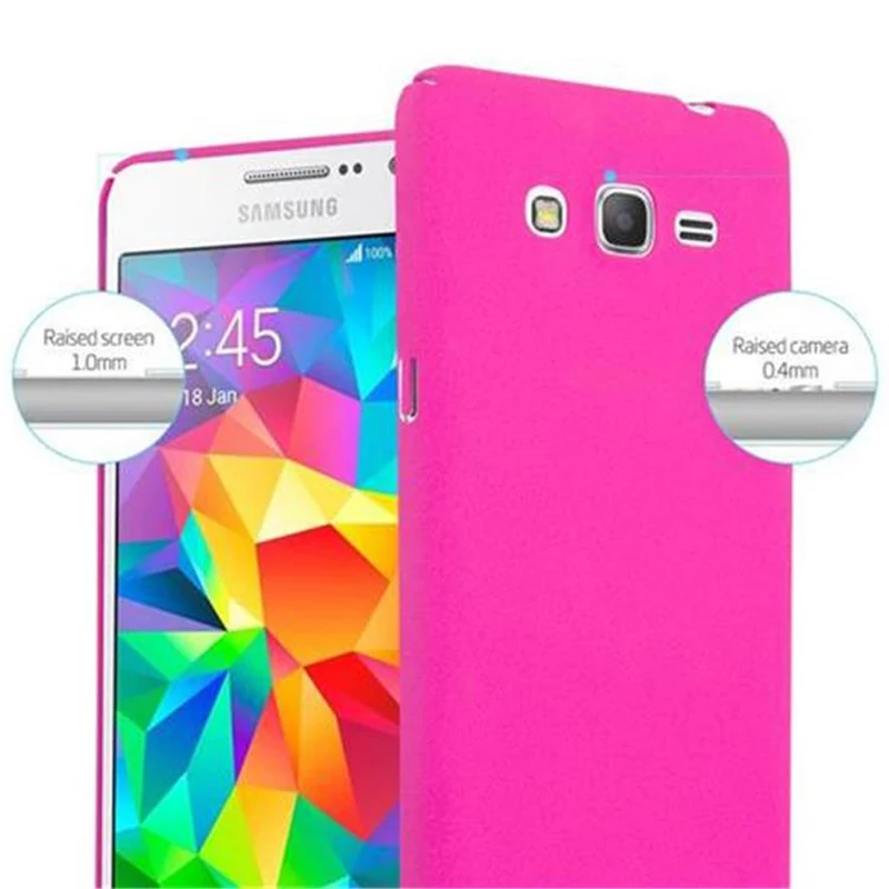 Cadorabo Hülle kompatibel mit Samsung Galaxy GRAND PRIME Hard Case Schutzhülle in Frosted Optik gegen Kratzer und Stöße