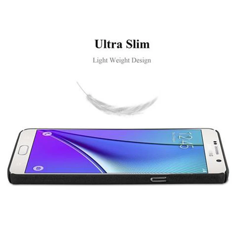 Cadorabo Hülle kompatibel mit Samsung Galaxy NOTE 5 Hard Case Schutzhülle in Frosted Optik gegen Kratzer und Stöße