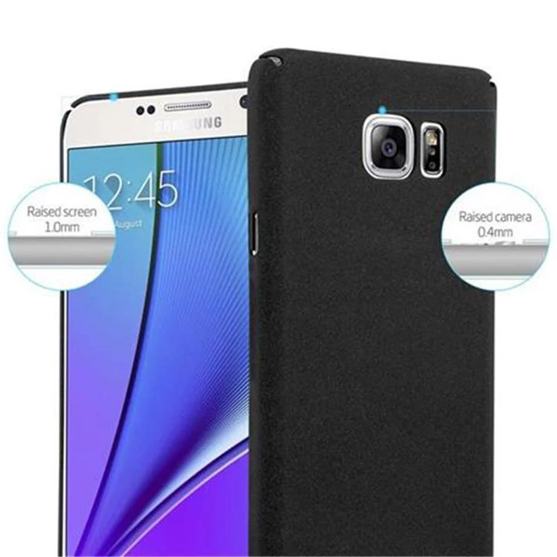 Cadorabo Hülle kompatibel mit Samsung Galaxy NOTE 5 Hard Case Schutzhülle in Frosted Optik gegen Kratzer und Stöße