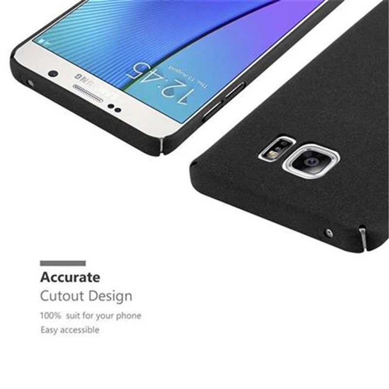 Cadorabo Hülle kompatibel mit Samsung Galaxy NOTE 5 Hard Case Schutzhülle in Frosted Optik gegen Kratzer und Stöße