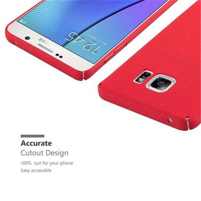 Cadorabo Hülle kompatibel mit Samsung Galaxy NOTE 5 Hard Case Schutzhülle in Frosted Optik gegen Kratzer und Stöße
