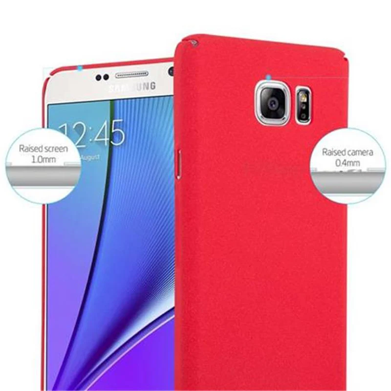 Cadorabo Hülle kompatibel mit Samsung Galaxy NOTE 5 Hard Case Schutzhülle in Frosted Optik gegen Kratzer und Stöße