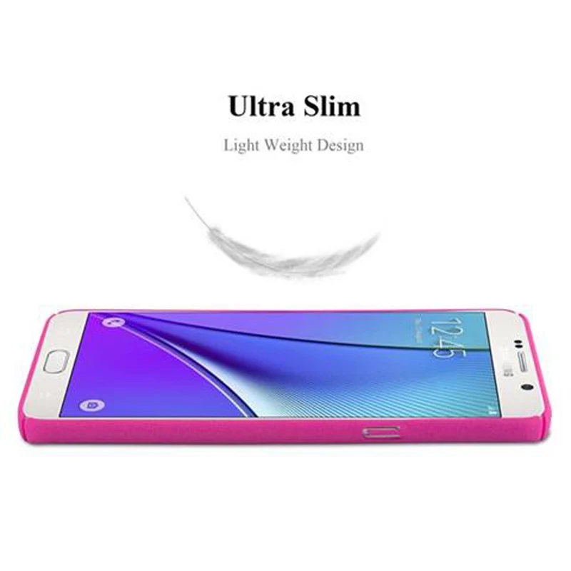 Cadorabo Hülle kompatibel mit Samsung Galaxy NOTE 5 Hard Case Schutzhülle in Frosted Optik gegen Kratzer und Stöße